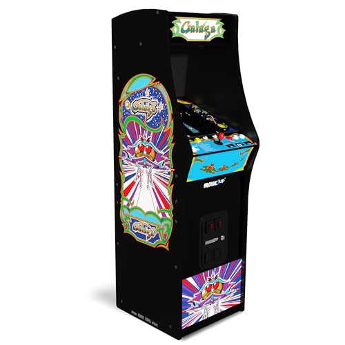 ARCADE1UP Galaga Deluxe Arcade Machine 5ft Cabinet 14 Games 17" Screen Black