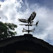 Wind Vane Metal Weathervane Weathercock Wind Direction Indicator Retro Weather Vanes Garden Creative Stainless Steel Roof Mount for Farm Yard Home Decor Gift (Rooster 1) (Bald Eagle)