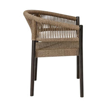 Armen Livin Doris Outdoor Patio Dining Chair in Dark Eucalyptus Wood with Truffle Rope - Set of 2