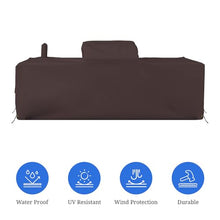 Covers & all Outdoor Kitchen Island Cover, Customize Left Right & Straight Shapes,12 Oz Waterproof UV & Weather Resistant Patio BBQ Grill Island protector with Handles Air Vents (Coffee)
