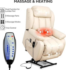 KTYUERGHK Dual Motor Infinite Position Power Recliner with Heated Massage