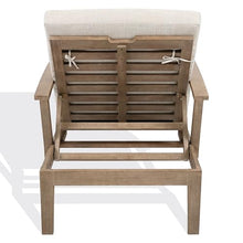 SAFAVIEH Couture Outdoor Patio Furniture Collection - Martinique Chaise Lounge Chair, Natural Teak Solid Wood with Removable Beige Cushions (CPT1066A)
