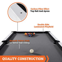 Hall of Games Arcade Drop Pocket Table with Pool Ball and Cue Stick Set White/Black