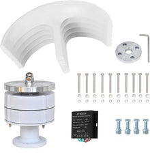 AityBuy 12v 24v Wind Turbine Generators,Portable Vertical Wind Power Turbine Generator,5 Blade Wind Generator Kit with Controller,3 Phase Ac Permanent Magnet Generator 12V-6000W