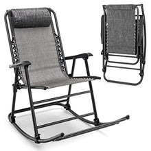 TEOYETTSF Patio Camping Rocking Chair Folding Footrest