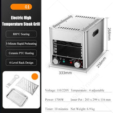 ShaiVrissian 1700/3400w Countertop Steak Grill with Infrared Heat 01