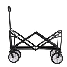BIOMICE Collapsible Wagon Shopping Cart Portable Folding Trolley Cart Garden Heavy Duty Wagon with Wheels for Outdoor Garden Cart
