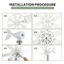 Fablestoryem 12000W Wind Turbine Generator Kit,Wind Mill Generator with 8 Blade,12V 24V 48V, Wind Mill Generator with Solar Wind Hybrid Controller,Medium Windmill Household Small,12V