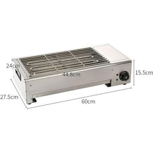 MZGYYD Commercial Countertop Stainless Steel Electric Oven, 3000W Smokeless Grill with Adjustable Temperature Control for Indoor Kebab Making (A)