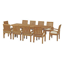 Modern Contemporary Outdoor Patio Balcony Side Dining Chair and Table Set, Wood, White Natural