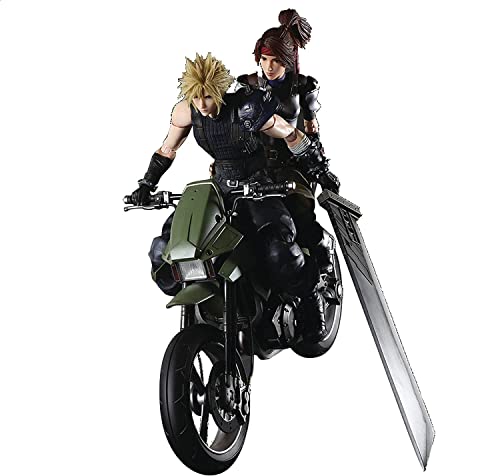 Square Enix Final Fantasy VII Remake Cloud Strife, Jessie & Motorcycle Action Figure Set Multicolor