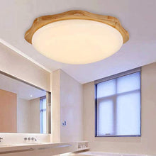 Lamp LED Round Wood Ceiling Lamp Nordic Style Living Room Lamp Acrylic Lampshade Modern Garden Lamp Outdoor Corridor Kitchen Bathroom Balcony Lamp