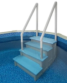 Cloud Grey w/Tranquil Blue Steps Swimming Pool Ladder for Aqua Select