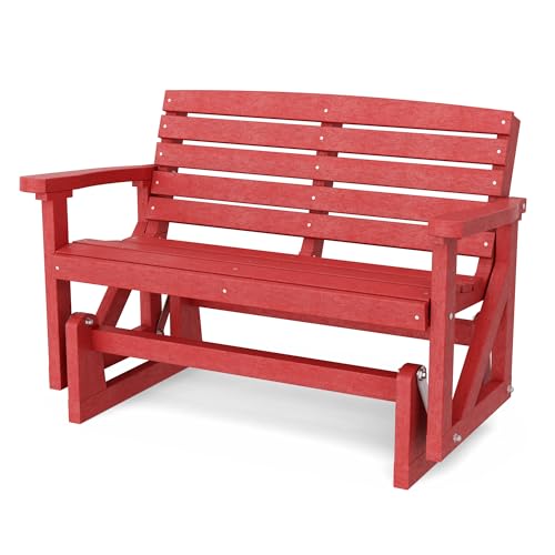 Wildridge Classic Glider Outdoor Weather Resistant Recycled HDPE Cardinal Red