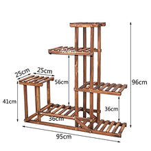 iumLeap Flower Rack Plant Stand Flower Rack Holder 6 Tiered Wood Plant Flower Stand Shelf Planter Pots Shelves Rack Holder Display for Multiple Plants Indoor Garden Patio