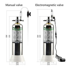 MXBAOHENG CO2 Generator Stainless Steel CO2 Tank Carbon Dioxide Reactor Kit for Natural Waterscape Hydroponic Aquatic Weed (Manual Valve Version)