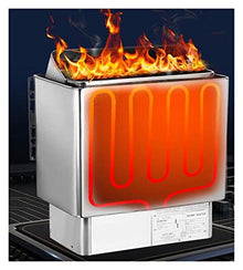 POGHDBXA Sauna Accessories, Sauna Stove, Shower Generator, Stainless Steel Heater, Dry Furnace, Home Heating(Internal Control,6kw)