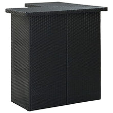 AJSEOYBS Outdoor Patio Set,Outdoor Garden Furniture,16 Piece Patio Bar Set with Cushions Poly Rattan Black,for Deck, Patio, Garden, Poolside, Backyard