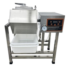 LGXEnzhuo 110V 32L Electric Vacuum Pump Meat Vegetable Tumbler Marinator Stainless Steel Silver