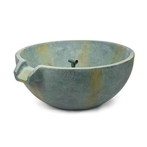Aquascape 32-Inch Spillway Bowl for Pond, Landscape, and Garden Water Features Green/Patina