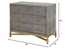 Star International Furniture Traditions Strand 3-Drawer Resin Nightstand Grey