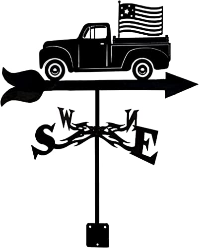 Weathervane Weather Vane Wind Direction Indicator Measuring Tools Wind Vanes Decorative Garden Yard (Pickup Trucks)