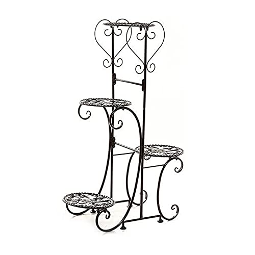 MIIKHI Plant Stand Tricycle Plant Stand Flower Pot Cart Holder Rack for Home Garden Patio Flower Stand (Coffee One Size)