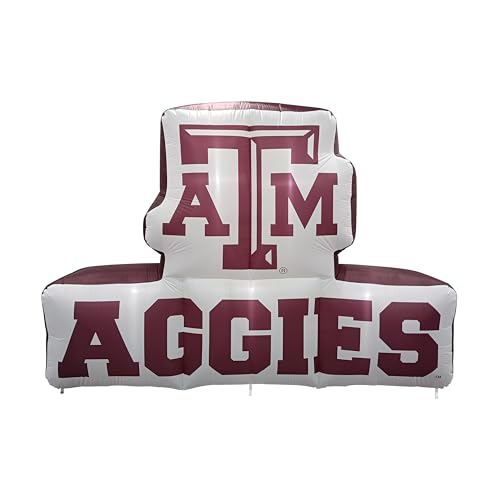 FANMATS NCAA Texas A&M Aggies Inflatable Mascot - Self Inflating Inflatable Display, Built-In Blower & Tethers, Official Team Logo – Show Your Spirit All Year Round