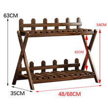 TT-YEL 2-Layer Wooden Plant Stand, Indoor Plant Stand, Suitable for Different Flower Pots, Flower Stool, Home Accessories, Suitable for Home, Office, Cafe,68cm(a)