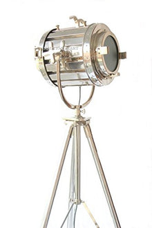 NAUTICALMART Marine Chrome Finish Tripod Floor LAMP for Living Room