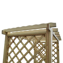 Keystone Amish Co. Manchester Pressure Treated Pine Garden Arbor, Heavy Duty Outdoor Wooden Archway Trellis, Amish Crafted, Made in USA, 5-Foot, Unfinished