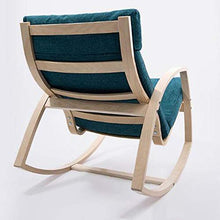 ASDNN Outdoor Garden Recliner Lounge Chair with Removable Cushion Armchairs Birch Padded Seat for Patio backyards，Set of 2 (Color : Blue-b, Size : B)