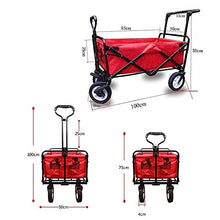 Handcart Heavy Duty Foldable Garden Trolley Garden Cart Beach Wagon Folding Wagon Foldable Pull Wagons Hand Cart Folding(A)