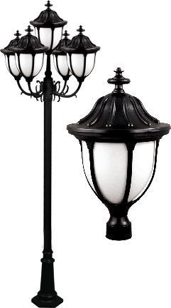 DABMAR LIGHTING INC 5-Light Post Fixture GM5536-B