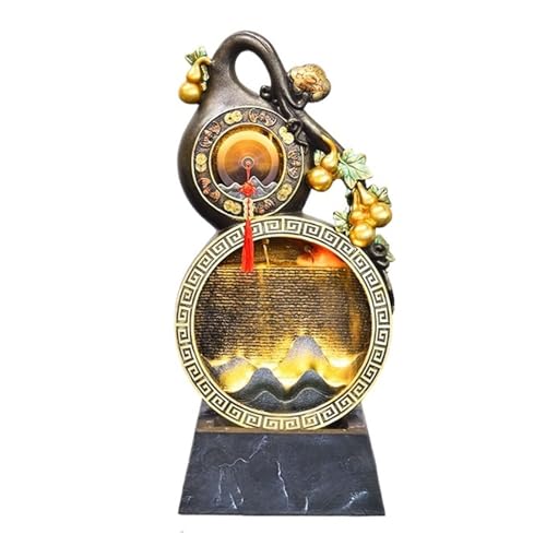 GLigeT Outdoor Water Fountain Floor-Standing Water Fountain, Unique Gourd Fountain, Indoor Office Relaxation Fountain Outdoor Fountain(Size:Small-A)