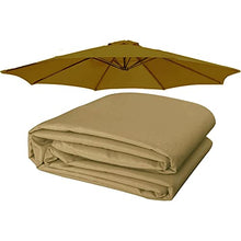 Parasols Replacement Parasol Fabric Canopy, 2.7m-6 Ribs 2.7m-8 Ribs 300cm-6 Ribs 300cm-8 Ribs Parasol Replacement Umbrella Cloth Umbrella Top - Anti-UV 30+ / Waterproof,Khaki-300cm/9.8ft (8ribs)