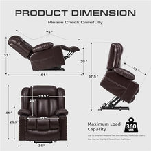 HTERWQEA Small Power Lift Recliner Chair with Massage & Heat for Elderly