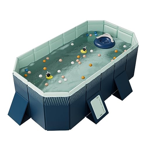 TQQEPOOL Foldable Kiddie Swimming Pool,Summer Portable Kids Play Pool for Large Medium Small Dogs & Kids (Color : C, Size : 2.1m)