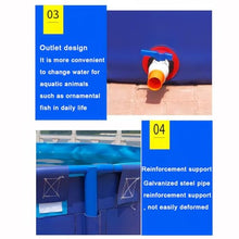 Pool Above Ground, 0.9MM Round Canvas Fish Pond Pool, Large Collapsible Outdoors Tarpaulin with Bracket, Framed Swimming Pools Used for Fish and Shrimp Breeding, Pond Water Storage(1.2x0.8 m-900 L)