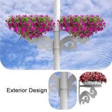 GZHERVICES Outdoor Elevated Planters, Lamp Post Planters, Hanging Lamp Post Planters, Semi-Circular Planter Sets, and Decorative Roadside Planters, Ideal for Decorating Lamp Posts in Parks(800x180mm)