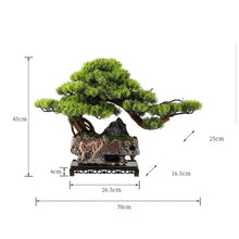 YXIANG56Q Fake Plants Artificial Bonsai Tree with Rectangular Base Living Room Office Desktop Decorative Fake Potted Plants Bonsai Tree