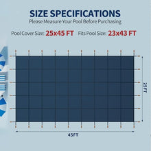 25 x 45ft Pool Safety Cover, Fits 23 x 43ft Rectangular Swimming Pools