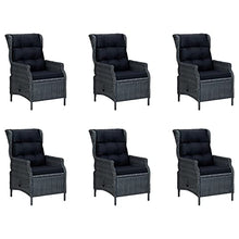 FUDUGEHMIOFWFJJ Sofa Patio Set Balcony Furniture Outdoor chairs7 Piece Patio Dining Set Dark GraySuitable for Garden Patio, Living Room Bedroom
