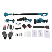 Cordless Pole Chainsaw Hedge Trimmer Pruning Shears 4000mAh Battery