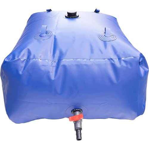 MAXEPO Outdoor Large-Capacity Foldable Water Bladder Tanks Container Construction Watering with Valve for Camping Hiking Emergency Collapsible Rain Barrel Soft Drought-Resistant Bag