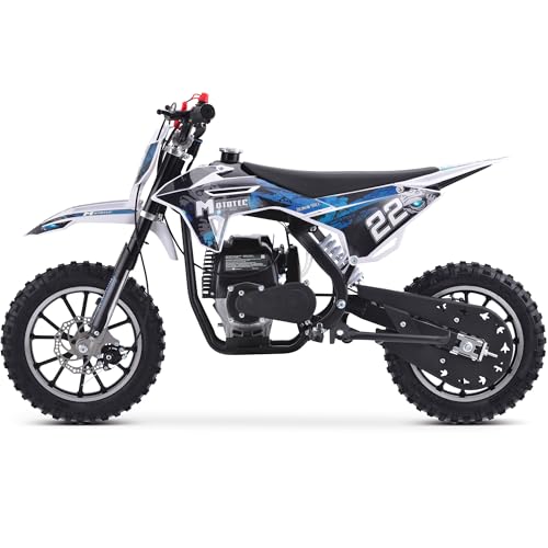 MotoTec 50cc Demon Kids Gas Dirt Bike Blue