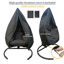 Wicker Swing Egg Chair,Foldable Wicker Rattan Hanging Egg Chair with Stand, Swing Chair with Cushion and Pillow, Lounging Chair for Indoor Outdoor Bedroom Patio Garden (Egg Chair) (Egg Chair)