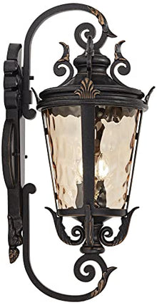 Casa Marseille 31" Large Veranda Bronze Vintage Outdoor Wall Light Fixture