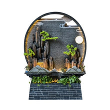 GLigeT Outdoor Water Fountain Courtyard Entrance Garden Decoration, Corner Landscape, Creative Large Rockery Landscape Water Curtain Wall Water Waterfall Outdoor Fountain