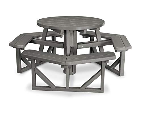Park 36" Round Picnic Table (Slate Grey)